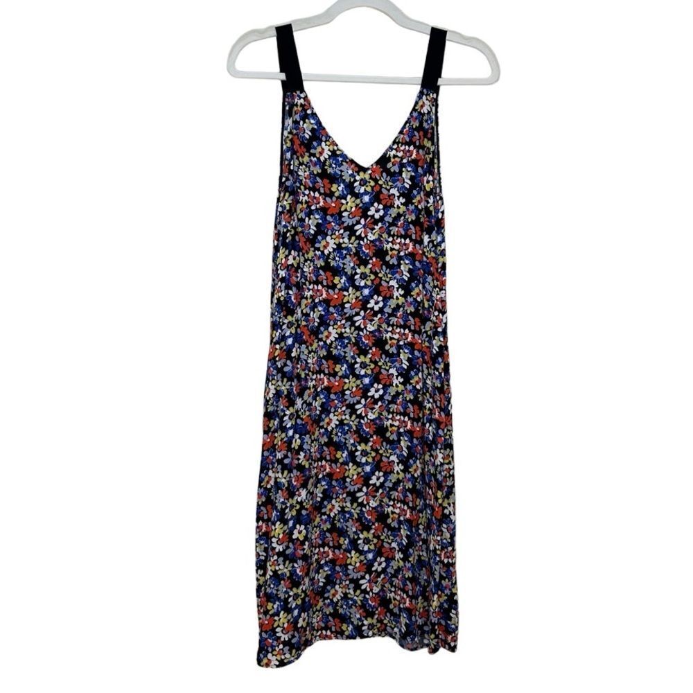 Rag & Bone - Women’s 'Estell' Midi Slip Dress, Floral, Crepe - Black Extra Small - Picture 5 of 12